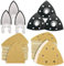 126 Multitool Schleifpapier Set 93mm Kompatibel mit Makita und Fein Delta-Schleifer in verschiedenen Körnungen ideal zum Schleifen von Hartholz in engen Bereichen Entrosten Wandreparaturen