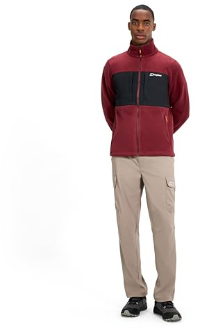 Berghaus Men's Prism Polartec Guide Interactive Fleece Jacket |x Adjustable | Durable Fleece Full Zip, Red, L