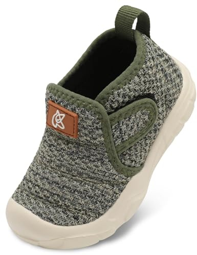 JIASUQI Toddler Shoes Boys Girls Wide Adjustable Barefoot Walking Shoes Kids Breathable Sneakers for Indoor Outdoor