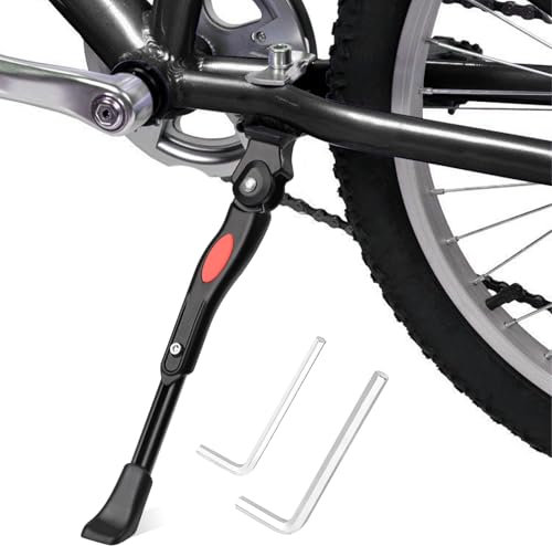 GTNCE Fahrradständer Höhenverstellbar, Stabiler Fahrrad Seitenständer mit Rutschfestem Gummifuß und Inbusschlüssel, Fahrradständer für Mountainbike, Rennrad, Trekkingrad, Cityrad