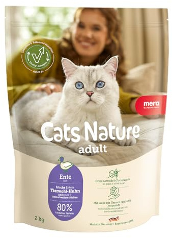 MERA Cats Nature Ente 2kg Katzenfutter trocken ohne Zucker & Getreide