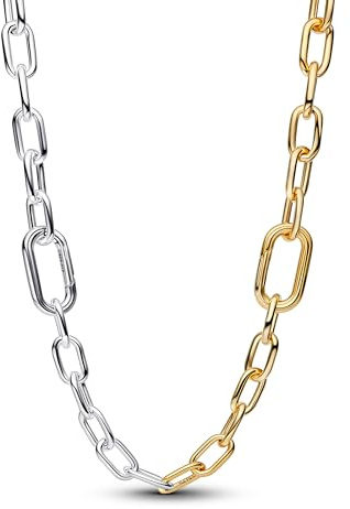 PANDORA ME Bicolor Sterling Silver 14K Gold Plated Neck Chain Compatible with ME Size: 45 cm, 364343C00-45