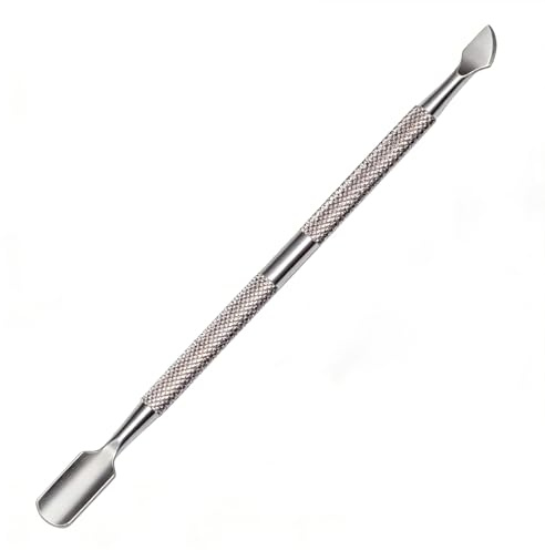 Cuticle Pusher Tool,Home Daily Manicure Nail Scraper,Metal Stainless Cleaning Care Nails Double Tools,2-In-1essential Lightweight Steel Dual Stick Scrapers for Professional Manicurist Pedicure