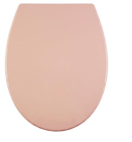 AQUALONA® Premium Thermoplastic Toilet Seat Soft Close Hardwearing Seat with One Button Hinge Release Oval Shaped Easy to Clean Simple Installation Top and Bottom Fittings (Pink - Oval Shaped)