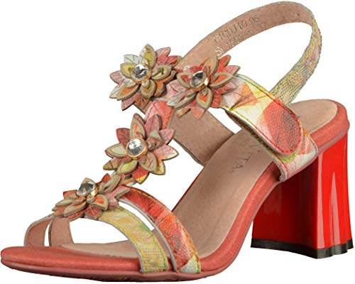 Laura Vita Femme Ficdjio 05 Sandales Peeptoe, Rouge Rouge, 40 EU