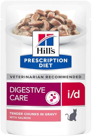 HILL'S PRESCRIPTION Diet Cat Digestive Care i/d Wet Food Chunks in Gravy with Salmon 12x85g Pouch