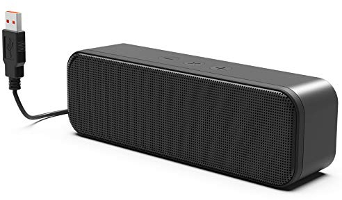 LIELONGREN [Newer] USB Computer Speaker for Desktop, Laptop Speaker, PC Speaker, Small Computer Soundbar with Hi-Quality Sound, Loud Control Volume, Rich Bass