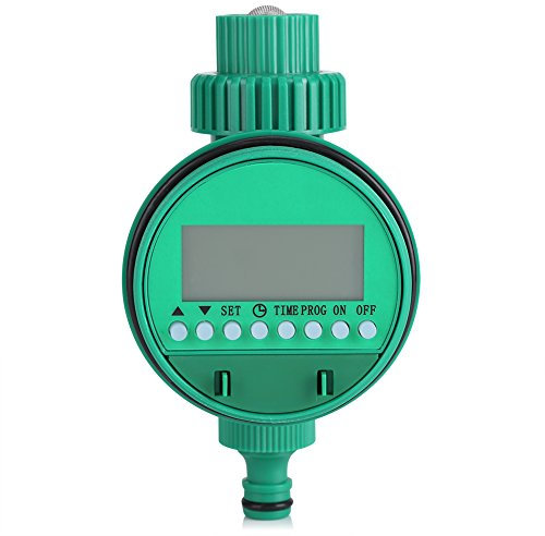 Greensen Timer per Irrigazione, Timer per Irrigazione da Giardino Digitale Elettrico Automatico Regolatore di Irrigazione per Fiori Intelligente Timer per Irrigazione con Tubo a Uscita
