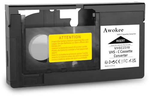 Adaptador de Casete VHS-C Compatible con videocámaras JVC y VHS-C, convertidor de Casete Panasonic (no Compatible con 8 mm/MiniDV / Hi8)