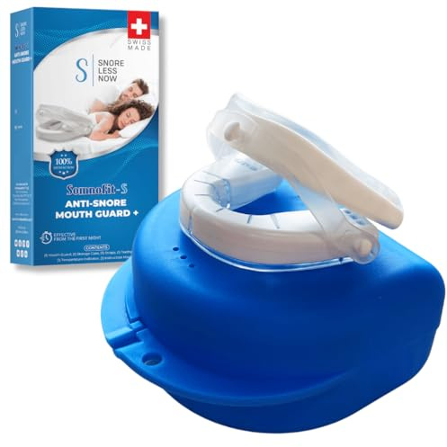 Somnofit-S - Protector bucal antirronquidos de lujo, boquilla antironquidos, 510 (k) aprobado por la FDA, fabricado en Suiza, dispositivo personalizable para detener los ronquidos, reduce los