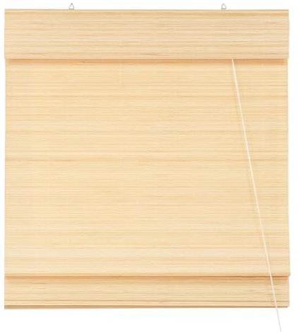 Victoria M. Estor de bambú para protección solar, estor enrollable lateral, para ventanas y puertas, opaco, 50 x 130 cm, color natural