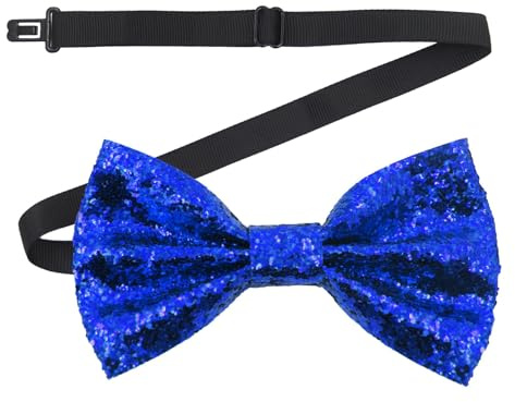 SSIMIDAPT Pajarita Brillante, Pajarita con Purpurina para Hombre, Pajaritas de Lentejuelas, Pajaritas Preatada Ajustable para Fiesta Navidad Carnaval Disco Disfraz Halloween