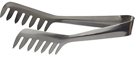 Relaxdays Pinze da Cucina in Acciaio, Servire Spaghetti & Insalata, per Buffet, Lavabile in Lavastoviglie, 20 cm,Argento, Inox, 6 x 8.5 x 20 cm