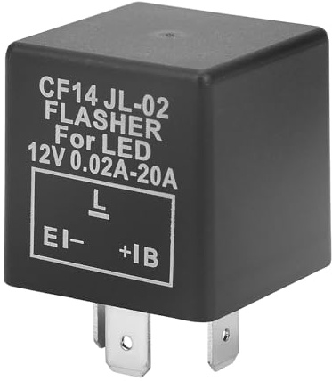 Adjustable 3 Pin CF14 LED Flasher Relay Short Shell Indicator for Car and Motorcycle Turn Signal Lighting Systems