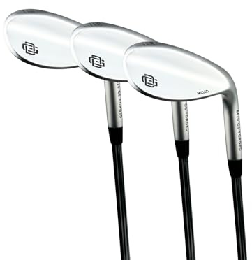 Detroit Golf Co. Cara fresada de cuña de Golf forjada Hombre, 52, 56, 60 Grados, Cara fresada, Juego de 3 Palos
