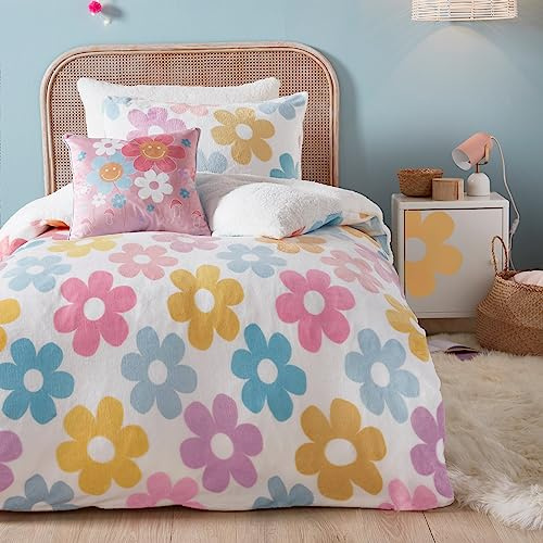 Bedlam - Retro Flower - Set copripiumino in pile - letto singolo in multi
