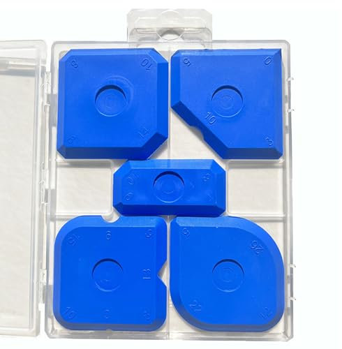IOIUSKKU Set di 5 pezzi di sigillante per bagno, antimuffa, in silicone, per doccia, bastoncini in silicone per mastice, strumento per la rimozione delle fughe in ABS, B