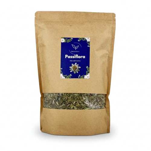 Passionsblomma (Passiflora incarnata) torkad lösvikt 500 g – för örtinfusioner, 100% naturlig, utan tillsatser – La Herbera