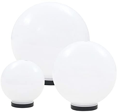 vidaXL 3x Lampe Boule à LED Sphérique Chemin Éclairage Lampe de Jardin