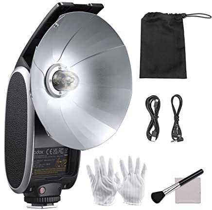 GODOX Lux Senior Retro Cámara Flash GN14 Temperatura de Color 6000K Modos de Flash automático y Manual 1/1-1/64 Potencia de Flash 28 mm Distancia Focal Reemplazo para cámaras Hot-Shoe