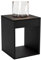 GLOW FIRE Ethanol Kamin Emma Concept S (Standkamin) - Bioethanol Kaminofen für Indoor mit Holz-Fassade, 4 h Brenndauer, über 2kW Heizleistung, 32 x 40 x 32 cm - Schwarz