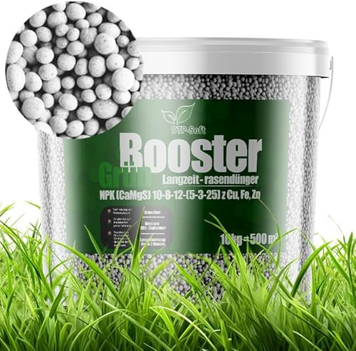 Engrais pour gazon dans un seau | Engrais pour gazon printemps/été I Effet immédiat pour un gazon vert juteux I Gazon sain | Repousse la mousse et les mauvaises herbes | Qualité supérieure | Pour le