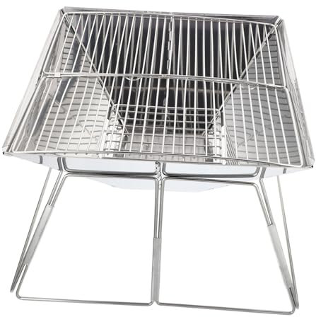 Toyvian Parrilla Portátil De Acero Para Barbacoa Parrilla Plegable Para Exteriores Ideal Para Acampar Para Uso En Interiores Y Exteriores