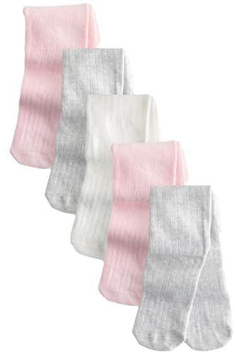 NEXT Bebés niña Pack de 5 pares de medias para bebé Pink/Grey 12 Meses-18 Meses