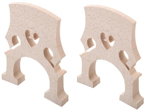 TOYZFRIENDY 2Pcs Maple Cello Bridge, Beige Fitted Full Bridge for Cello, Easy to Carry, Can Be Easily Shaped, Learning and Practising Violin Accessories