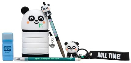 Mr. Wonderful Pack Back to School Panda – fodral, 3D-penna, nyckelring, pennvässare och oändlig penna