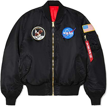 Alpha Industries MA-1 VF NASA Bomberjacke für Herren All Black