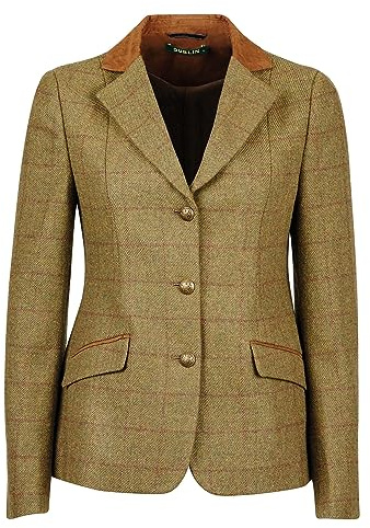 Dublin Giacca da Equitazione su Misura da Donna in Pelle Scamosciata Albany Tweed Marrone