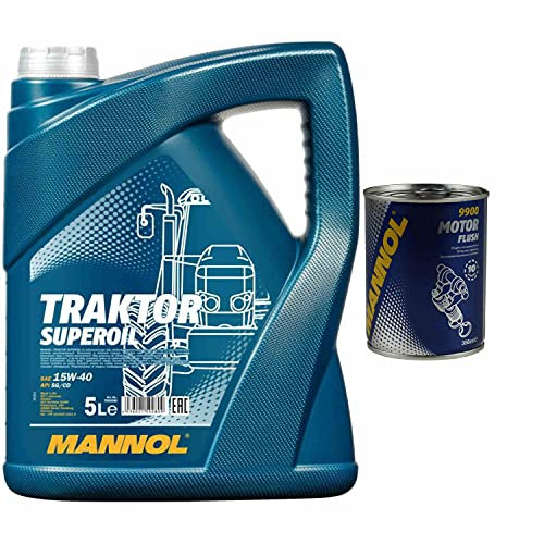 QR-Parts Set 85447794 MN7406-5 9900 5L MANNOL Motoröl Traktor Superoil API CD 15W-40 Motorspülung Motor Flush