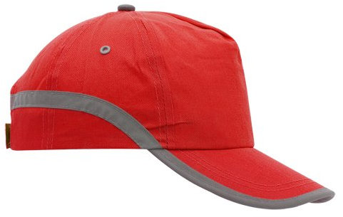 Generico Casquette haute visibilité Bandes catde sécurité travail Chapeau homme, rouge, Taille Unique
