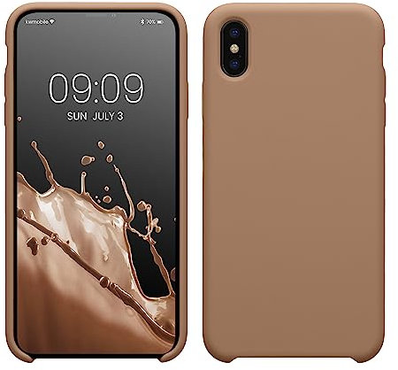 kwmobile Case Compatible with Apple iPhone XS Max Case - TPU Silicone Phone Cover with Soft Finish - Cappuccino