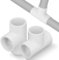 Tissting 12 Uds Conectores en T de PVC de 3 Vías, Accesorios de T Tubería Adaptador Juntas 25mm Igual Accesorios de Tubería de Cobertizo, Conexión de Tienda para Suministro de Agua, Mejora del Hogar