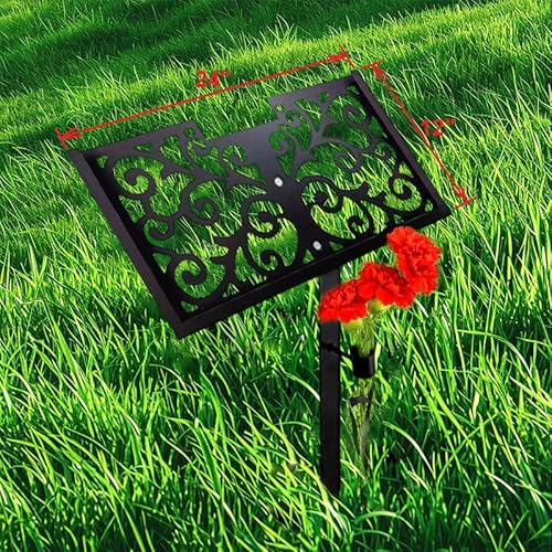 SHINCEL Memorial Stone Stand for 24x12x0.5 Plaque,Memorial Plaque Stand,Grave Marker Stand,Headstone,Tombstone Plaque Stake for Lost Loved One,Cat,Dog,Graveyard (for 24X12 Plaque)