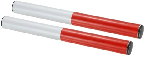 PATIKIL Junior Relay Track Baton, 2 Pack PVC Plastic Race Field Running Baton Relay Stick for Outdoor Athletics Sport Game Tool, Red White