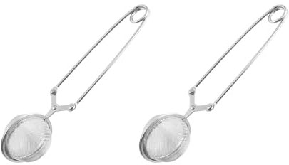 2 Pcs Teeei Für Losen Tee,Teezange,Tee Sieb,Teesieb Für Losen Tee Tasse,Tee Zubehör,Teesieb Für Losen Tee,Teezange Für Losen Tee,Die Teekugel Für Optimalen Teegenuss(Silber,ø 4.5 Cm)