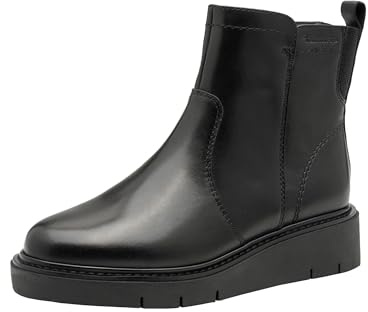 TAMARIS Botas planas de media longitud para mujer, color negro, talla 39 EU, Color negro., 39 EU