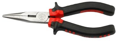 Alicates de punta de aguja con resorte de 6/8 pulgadas, alicates de punta larga, herramienta de mano para precisión, trabajo con cómodo agarre antideslizante