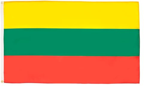 AZ FLAG - Lote de 2 banderas de Lituania - 90 x 60 cm - Bandera de Lituania 100% poliéster con ojales metálicos integrados