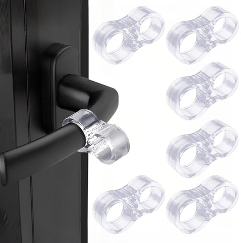 Butées de Porte 6 Pièces Transparent PVC Protection Poignée Stop Porte Butee de Portes Interieur Amortisseur pour Protéger Murs, Fenêtres, Meubles (Style 2)