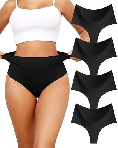 Levao String Gainante Ventre Plat Femme Culotte Gainant Gaine Sculptante Taille Haute Tanga Amincissante Invisible Shaper Shapewear Thong