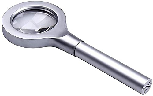 Förstoringsglas Handhållet 15 cm LED-förstoringsglas Lila ljus Stort svart förstoringsglas 2 gånger HD-läslupp HD Bärbart läsförstoringsglas Vision,