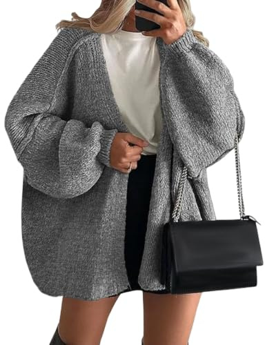 Gilet Cardigan Oversize décontracté pour Femme, Manches Longues, légère