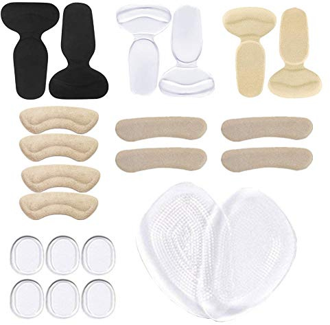 siismi 22 pcs coussinets de talon haut, empiècements de doublure de talon, coussins antidérapants, talonnettes pour femmes, semelles de chaussure de pied