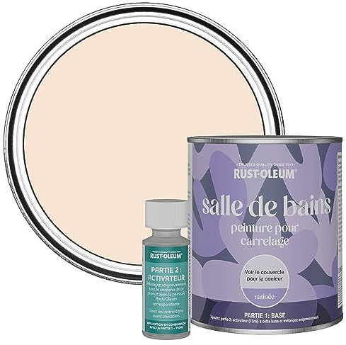 Rust-Oleum Pink Water-Resistant Bathroom Tile Paint in Satin Finish - Melrose 750ml