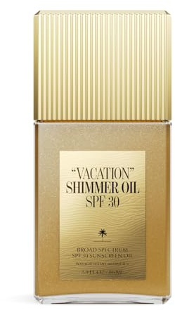 VACATION Shimmer Oil SPF 30 Vacation Sunscreen, Shimmer Sunscreen Broad Spectrum Body Oil SPF 30 Waterproof (80 Minutes) 2.9ml