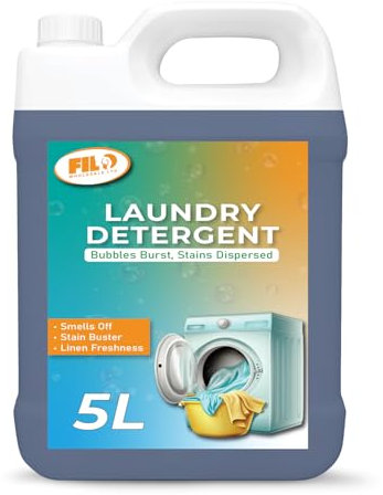 FILO Laundry Detergent Liquid 5 Litre - Eco-Friendly & Concentrated Formula with Fresh Linen Fragrance | Premium & Gentle on Fabrics | 64 Washes | Natural & Eco Laundry Gel